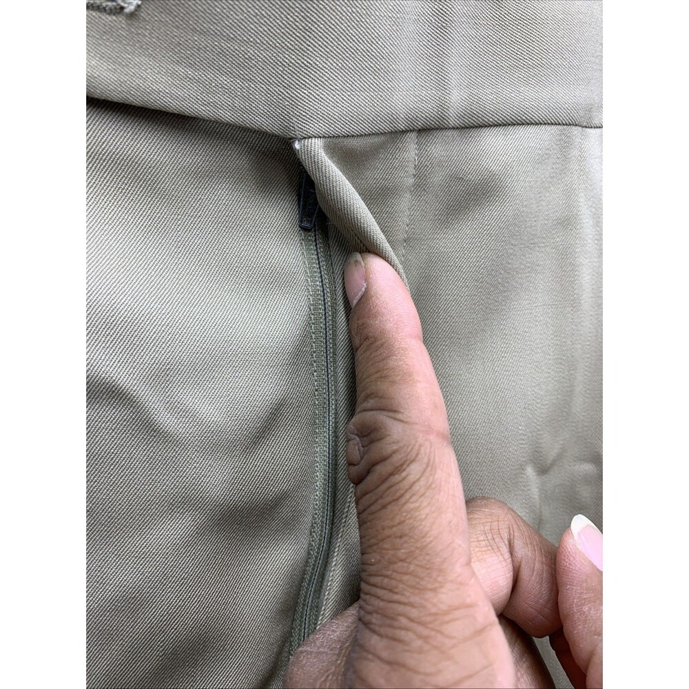 Brooks Brothers Mens Dress Pants Pleated Cuffed Beige Dry Clean Only Size 36X30 - Picture 11 of 16